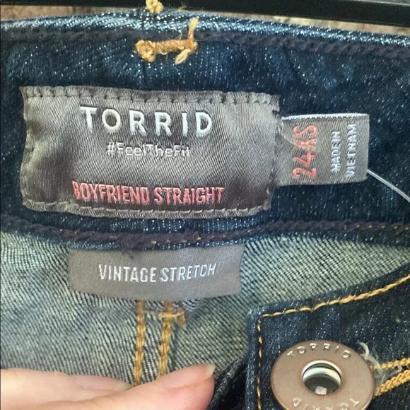 Torrid Dark Blue Ankle Jeans - Picture 2 of 3